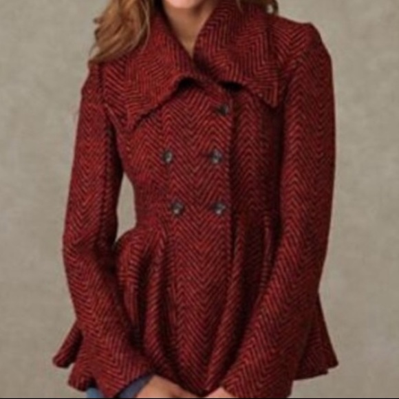 Free People Jackets & Blazers - NWOT Free People Peplum Pea Coat